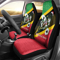 St Kitts and Nevis Christmas Car Seat Cover 869 Proud With Map - Wonder Print Shop