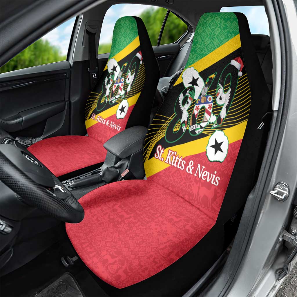 St Kitts and Nevis Christmas Car Seat Cover 869 Proud With Map - Wonder Print Shop