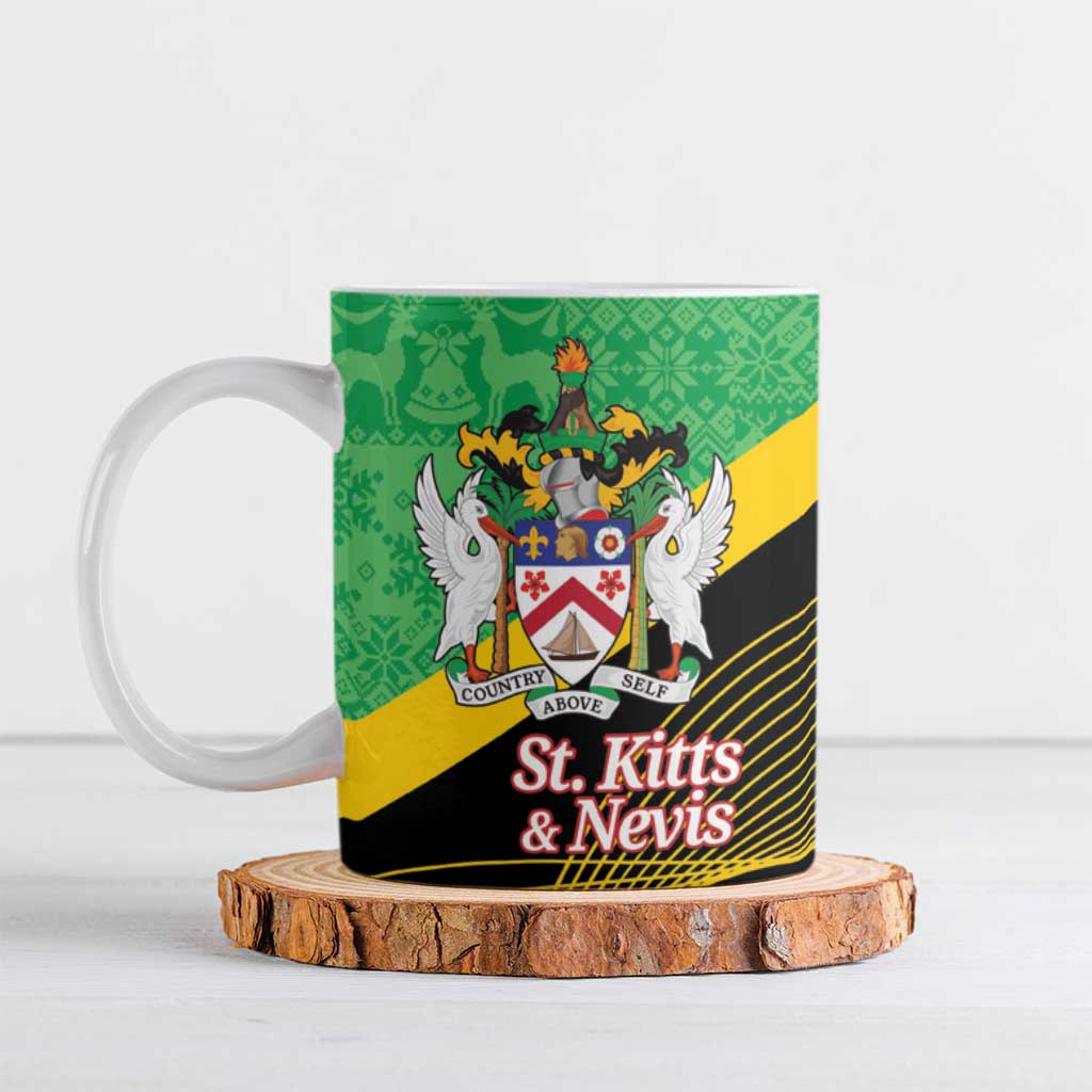 St Kitts and Nevis Christmas Ceramic Mug 869 Proud With Map - Wonder Print Shop