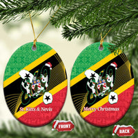 St Kitts and Nevis Christmas Ceramic Ornament 869 Proud With Map - Wonder Print Shop