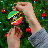 St Kitts and Nevis Christmas Ceramic Ornament 869 Proud With Map - Wonder Print Shop