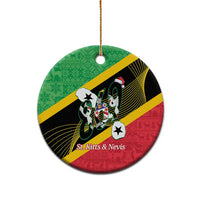 St Kitts and Nevis Christmas Ceramic Ornament 869 Proud With Map - Wonder Print Shop