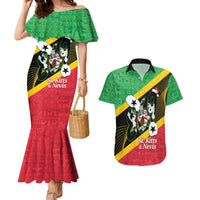 St Kitts and Nevis Christmas Couples Matching Mermaid Dress and Hawaiian Shirt 869 Proud With Map - Wonder Print Shop