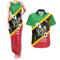 St Kitts and Nevis Christmas Couples Matching Tank Maxi Dress and Hawaiian Shirt 869 Proud With Map - Wonder Print Shop