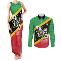 St Kitts and Nevis Christmas Couples Matching Tank Maxi Dress and Long Sleeve Button Shirt 869 Proud With Map - Wonder Print Shop