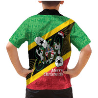 St Kitts and Nevis Christmas Family Matching Mermaid Dress and Hawaiian Shirt 869 Proud With Map - Wonder Print Shop
