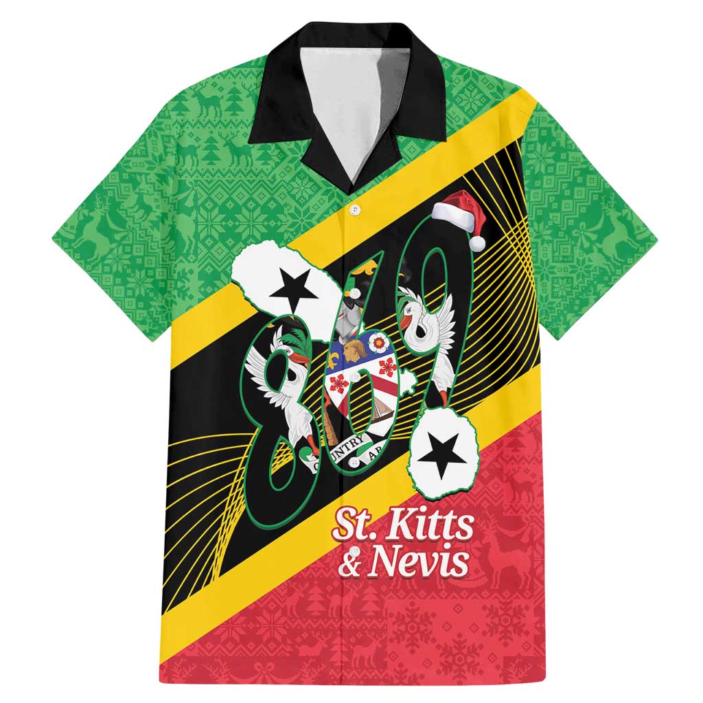 St Kitts and Nevis Christmas Family Matching Mermaid Dress and Hawaiian Shirt 869 Proud With Map - Wonder Print Shop