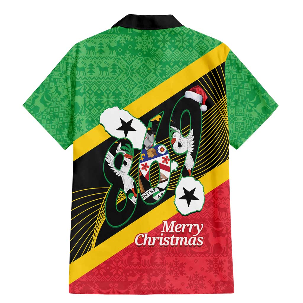 St Kitts and Nevis Christmas Family Matching Mermaid Dress and Hawaiian Shirt 869 Proud With Map - Wonder Print Shop