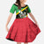 St Kitts and Nevis Christmas Family Matching Off The Shoulder Long Sleeve Dress and Hawaiian Shirt 869 Proud With Map - Wonder Print Shop
