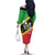 St Kitts and Nevis Christmas Family Matching Off The Shoulder Long Sleeve Dress and Hawaiian Shirt 869 Proud With Map - Wonder Print Shop
