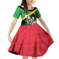St Kitts and Nevis Christmas Family Matching Off Shoulder Short Dress and Hawaiian Shirt 869 Proud With Map - Wonder Print Shop