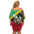 St Kitts and Nevis Christmas Family Matching Off Shoulder Short Dress and Hawaiian Shirt 869 Proud With Map - Wonder Print Shop