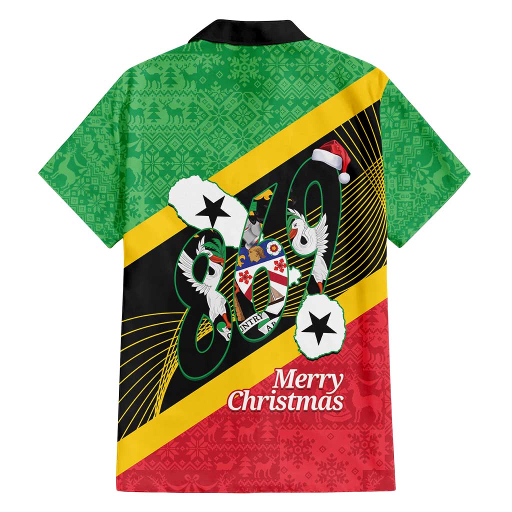 St Kitts and Nevis Christmas Family Matching Summer Maxi Dress and Hawaiian Shirt 869 Proud With Map - Wonder Print Shop