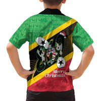 St Kitts and Nevis Christmas Family Matching Tank Maxi Dress and Hawaiian Shirt 869 Proud With Map - Wonder Print Shop