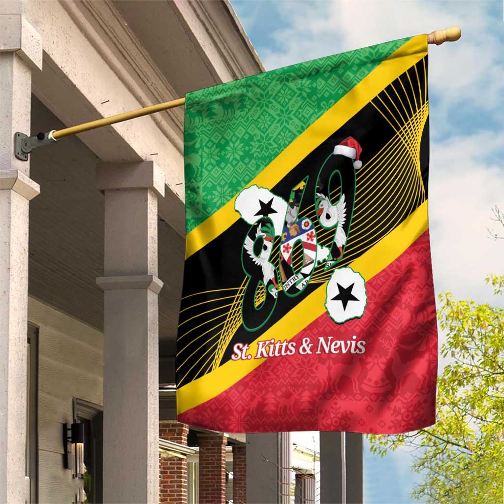 St Kitts and Nevis Christmas Garden Flag 869 Proud With Map - Wonder Print Shop