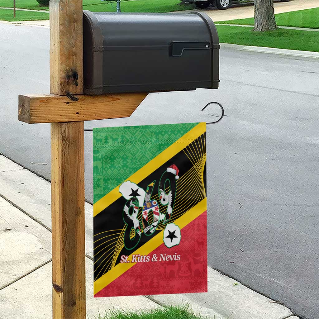 St Kitts and Nevis Christmas Garden Flag 869 Proud With Map - Wonder Print Shop