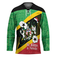 St Kitts and Nevis Christmas Hockey Jersey 869 Proud With Map - Wonder Print Shop