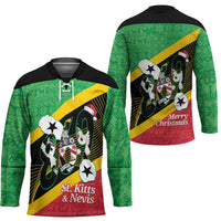 St Kitts and Nevis Christmas Hockey Jersey 869 Proud With Map - Wonder Print Shop