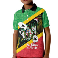 St Kitts and Nevis Christmas Kid Polo Shirt 869 Proud With Map - Wonder Print Shop