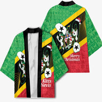 St Kitts and Nevis Christmas Kimono 869 Proud With Map - Wonder Print Shop