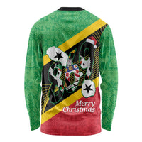 St Kitts and Nevis Christmas Long Sleeve Shirt 869 Proud With Map - Wonder Print Shop