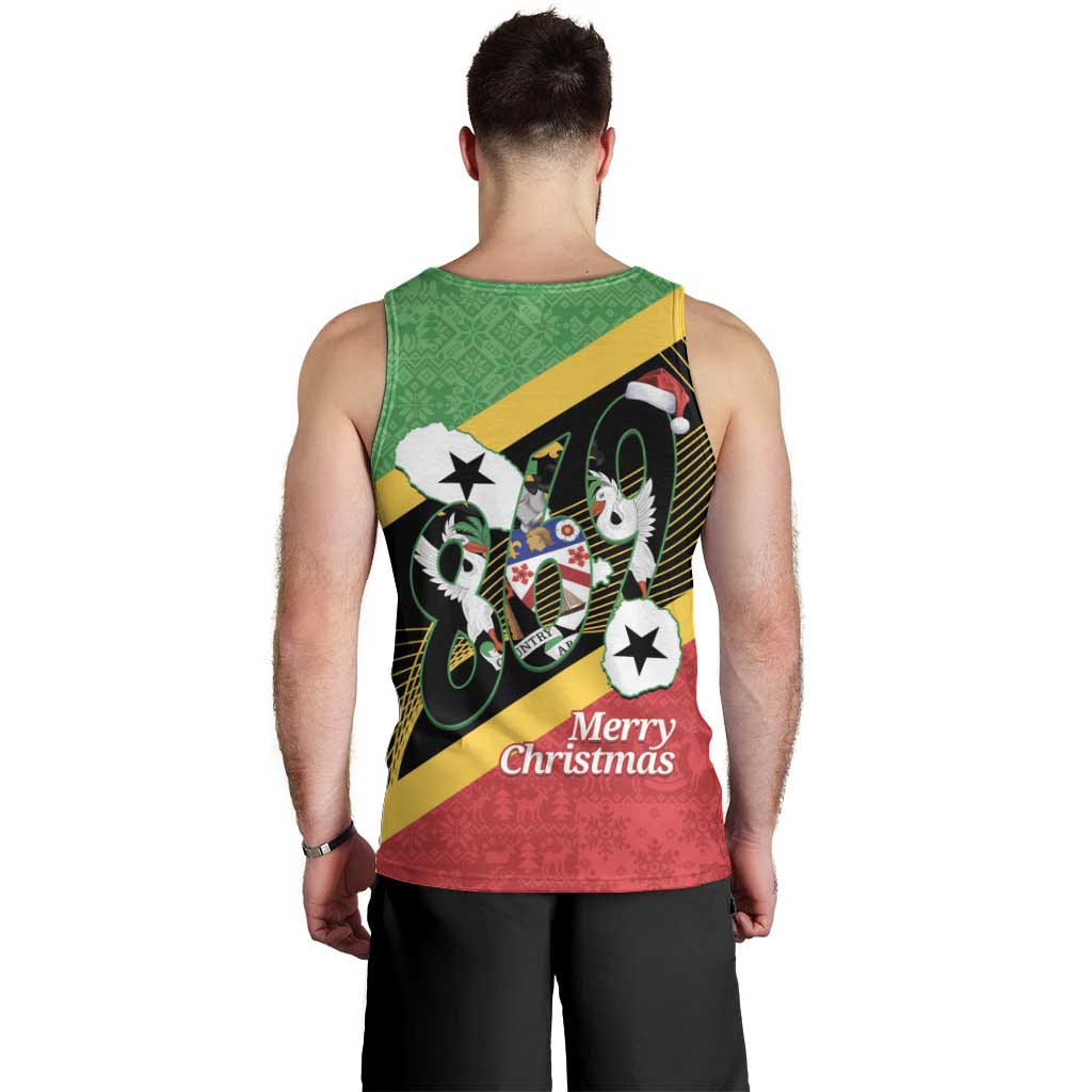St Kitts and Nevis Christmas Men Tank Top 869 Proud With Map - Wonder Print Shop