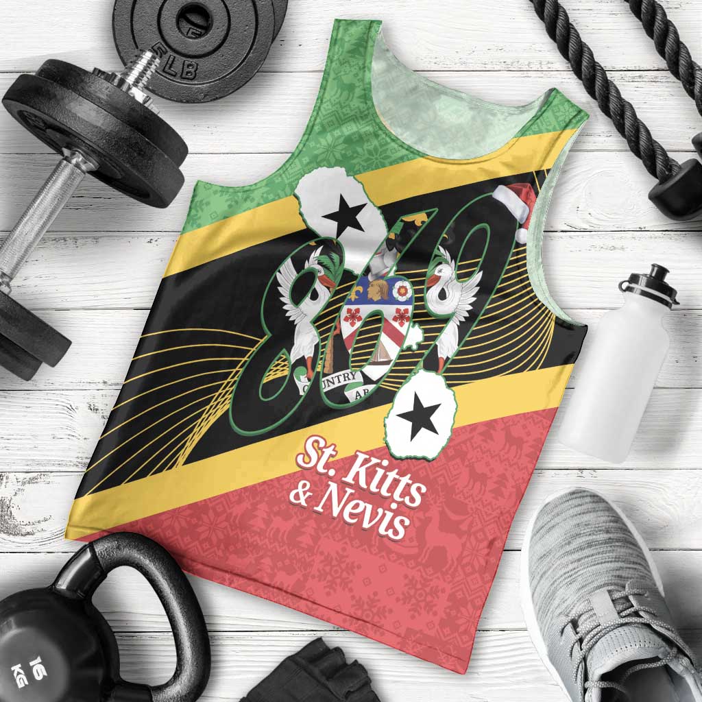 St Kitts and Nevis Christmas Men Tank Top 869 Proud With Map - Wonder Print Shop