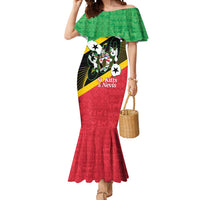 St Kitts and Nevis Christmas Mermaid Dress 869 Proud With Map - Wonder Print Shop