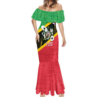 St Kitts and Nevis Christmas Mermaid Dress 869 Proud With Map - Wonder Print Shop