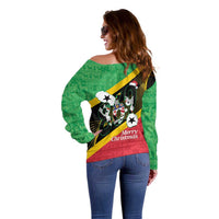 St Kitts and Nevis Christmas Off Shoulder Sweater 869 Proud With Map - Wonder Print Shop