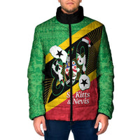 St Kitts and Nevis Christmas Padded Jacket 869 Proud With Map - Wonder Print Shop
