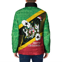 St Kitts and Nevis Christmas Padded Jacket 869 Proud With Map - Wonder Print Shop