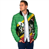 St Kitts and Nevis Christmas Padded Jacket 869 Proud With Map - Wonder Print Shop