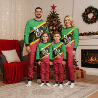 St Kitts and Nevis Christmas Pajama Set 869 Proud With Map - Wonder Print Shop