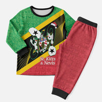 St Kitts and Nevis Christmas Pajama Set 869 Proud With Map - Wonder Print Shop