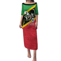 St Kitts and Nevis Christmas Puletasi 869 Proud With Map - Wonder Print Shop