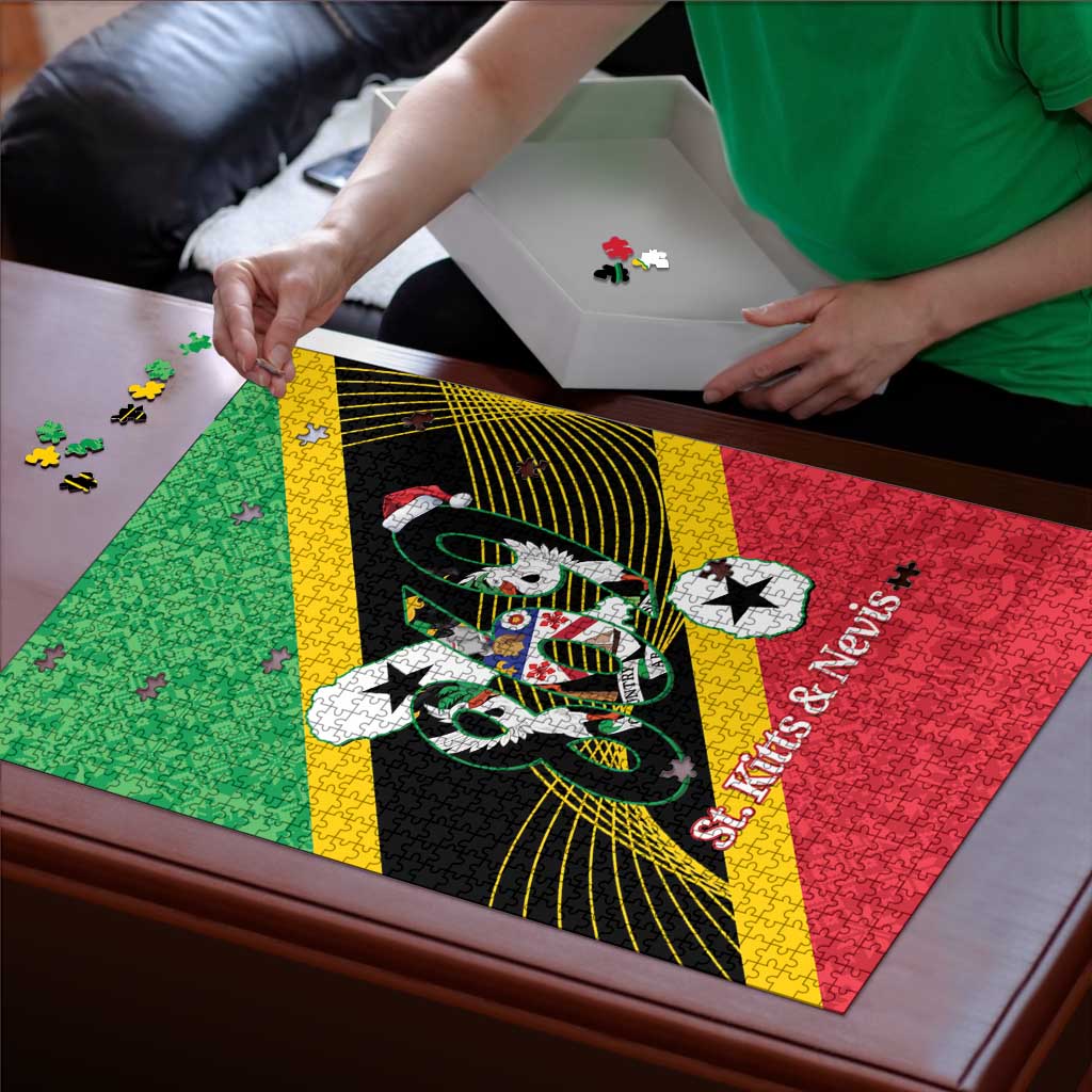 St Kitts and Nevis Christmas Puzzle 869 Proud With Map - Wonder Print Shop