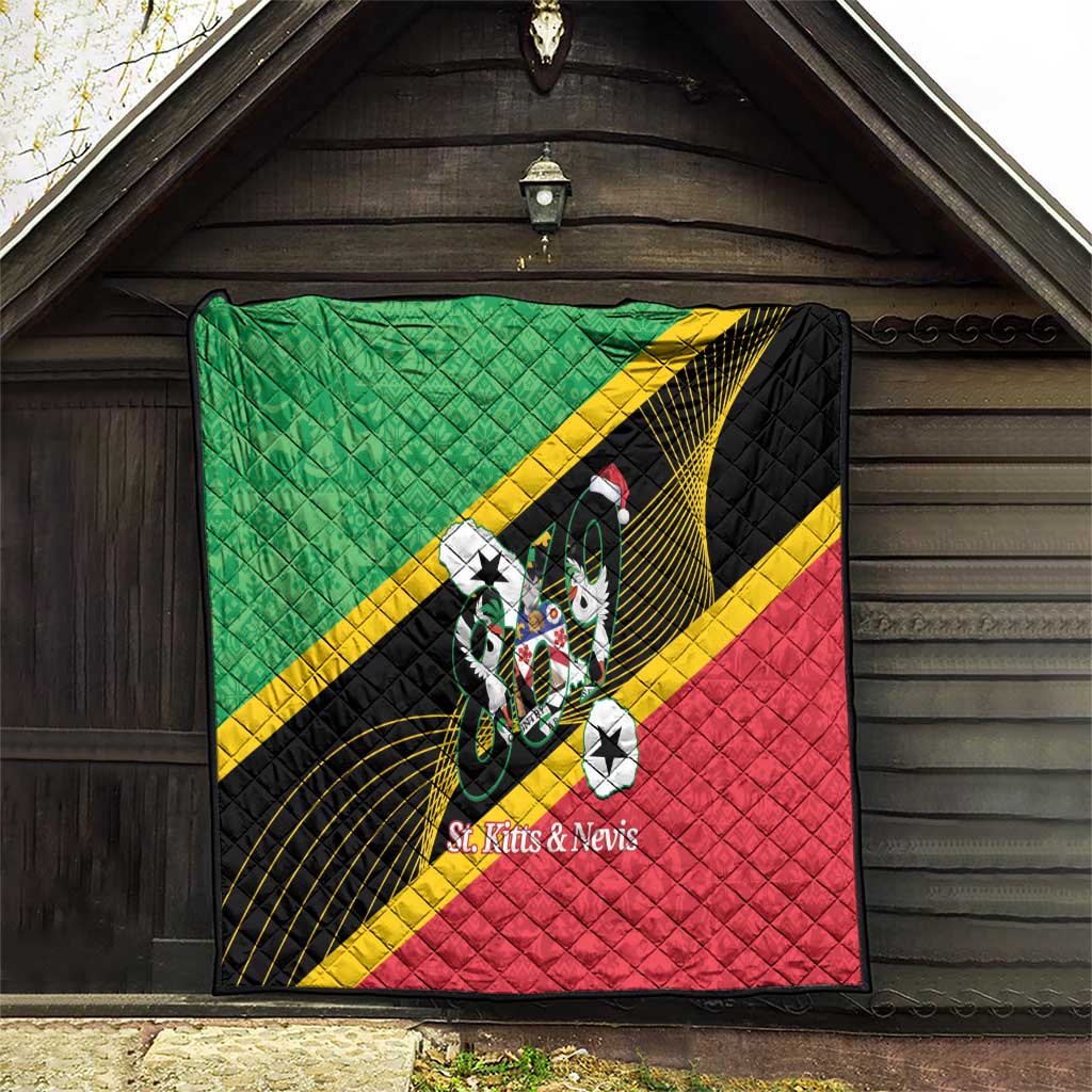 St Kitts and Nevis Christmas Quilt 869 Proud With Map - Wonder Print Shop