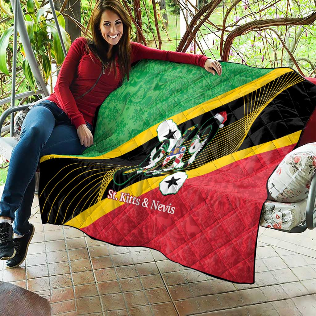 St Kitts and Nevis Christmas Quilt 869 Proud With Map - Wonder Print Shop