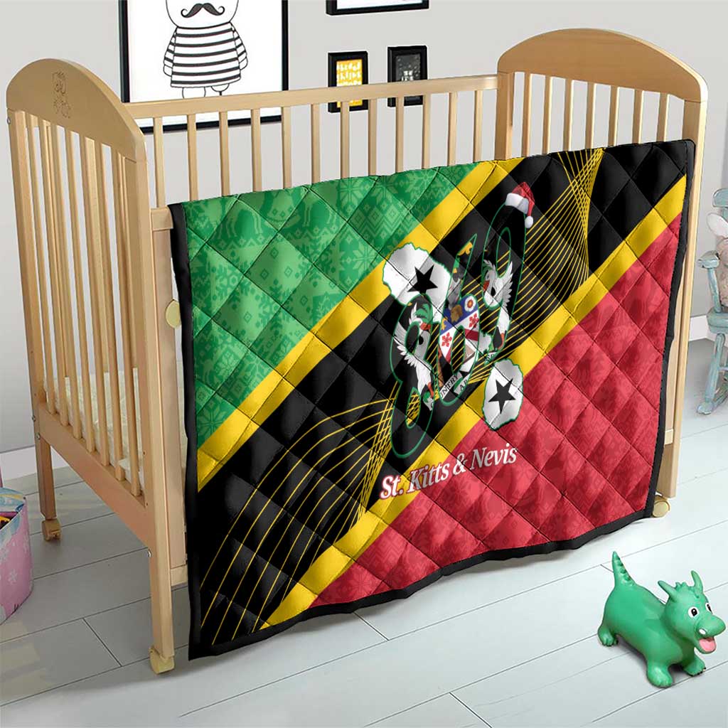 St Kitts and Nevis Christmas Quilt 869 Proud With Map - Wonder Print Shop