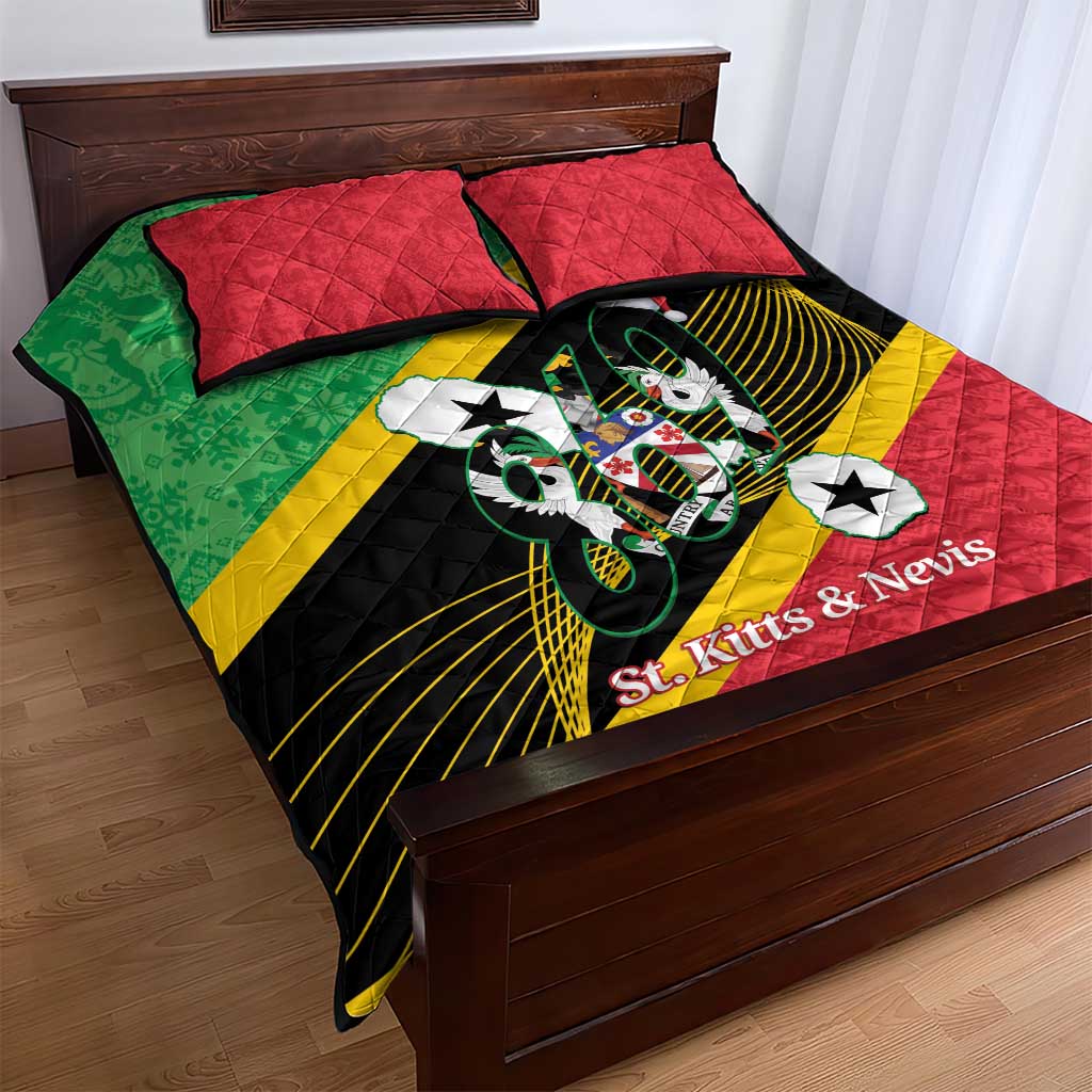 St Kitts and Nevis Christmas Quilt Bed Set 869 Proud With Map - Wonder Print Shop