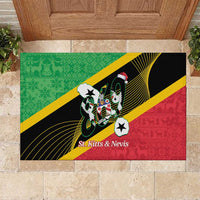 St Kitts and Nevis Christmas Rubber Doormat 869 Proud With Map - Wonder Print Shop