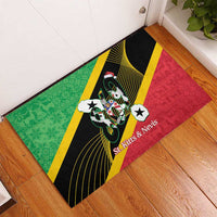 St Kitts and Nevis Christmas Rubber Doormat 869 Proud With Map - Wonder Print Shop
