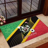 St Kitts and Nevis Christmas Rubber Doormat 869 Proud With Map - Wonder Print Shop