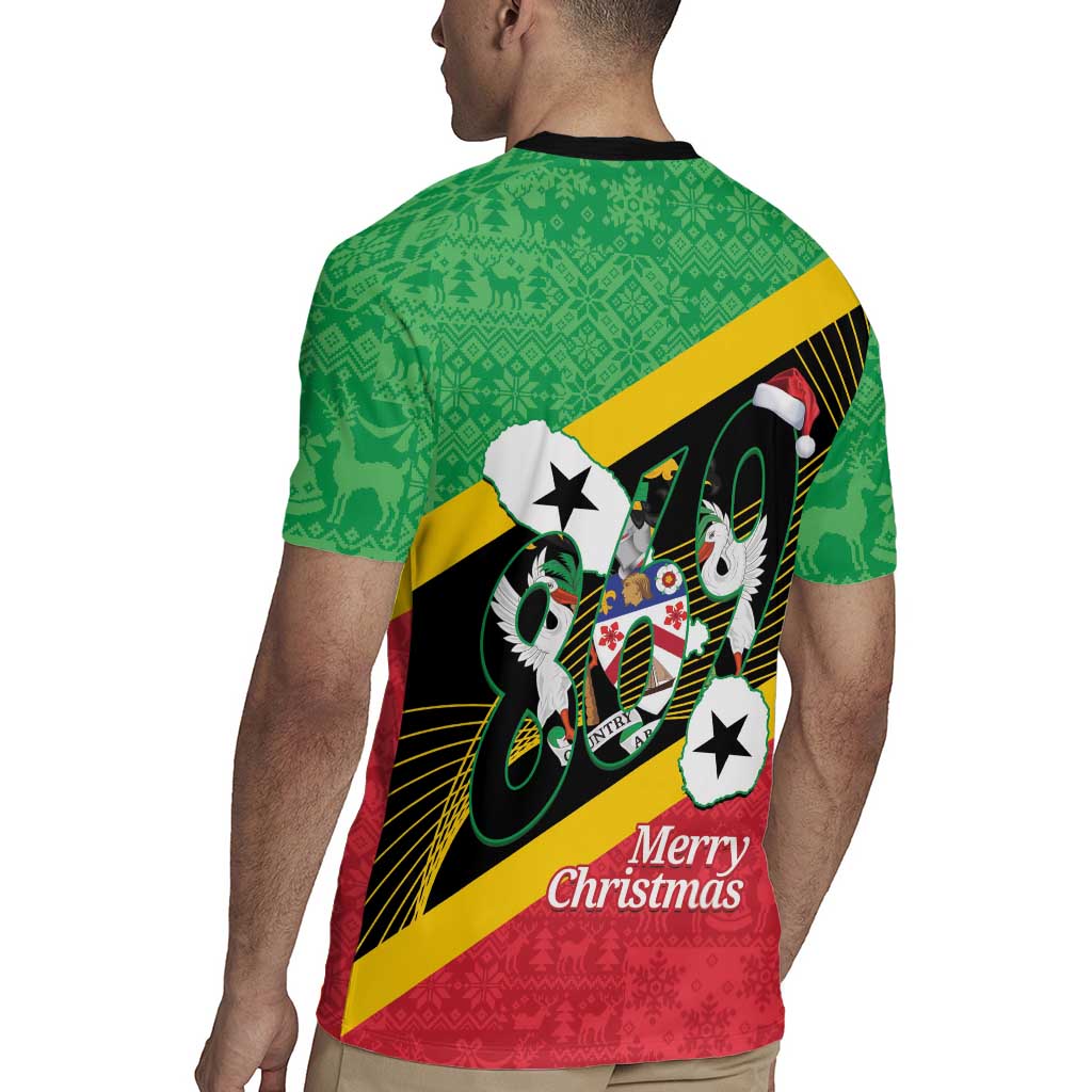 St Kitts and Nevis Christmas Rugby Jersey 869 Proud With Map - Wonder Print Shop