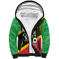 St Kitts and Nevis Christmas Sherpa Hoodie 869 Proud With Map - Wonder Print Shop