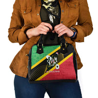 St Kitts and Nevis Christmas Shoulder Handbag 869 Proud With Map - Wonder Print Shop