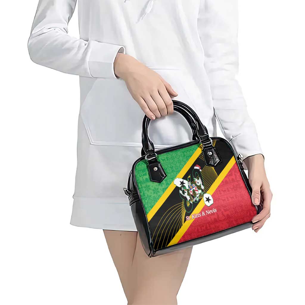 St Kitts and Nevis Christmas Shoulder Handbag 869 Proud With Map - Wonder Print Shop