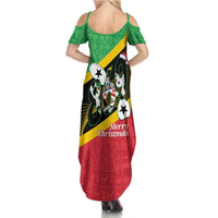 St Kitts and Nevis Christmas Summer Maxi Dress 869 Proud With Map - Wonder Print Shop