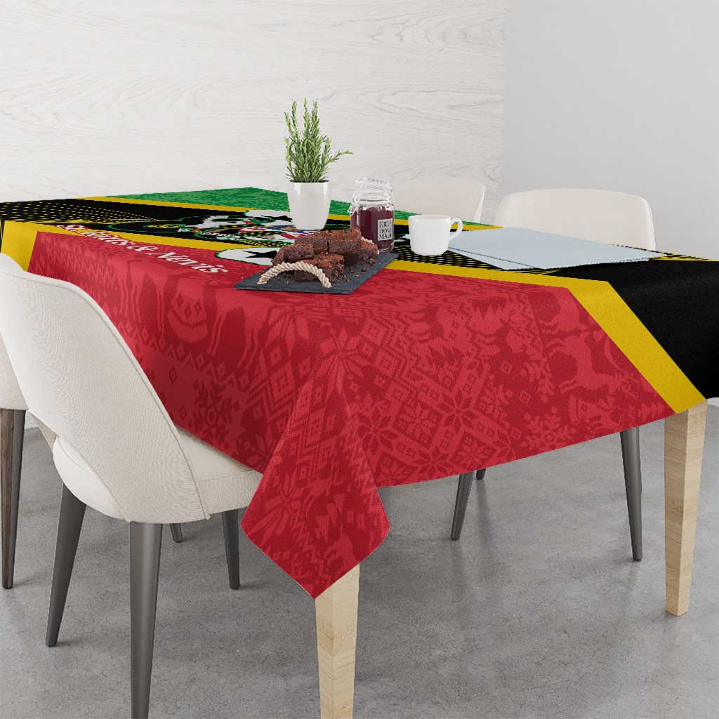 St Kitts and Nevis Christmas Tablecloth 869 Proud With Map - Wonder Print Shop